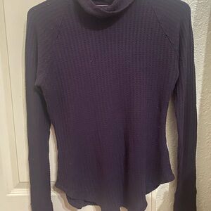 Chaser soft waffle thermal cowl neck sweater